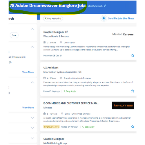 Adobe Dreamweaver internship jobs in New Zealand